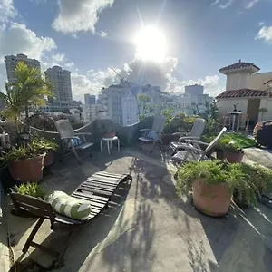 Fresh Tropical Colonial Style Walk-up- Rooftop Terrace- View San Juan